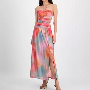 Bar III Strapless Multicolor Dress